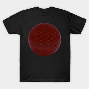 Swirl - Red  on Black Ink T-Shirt